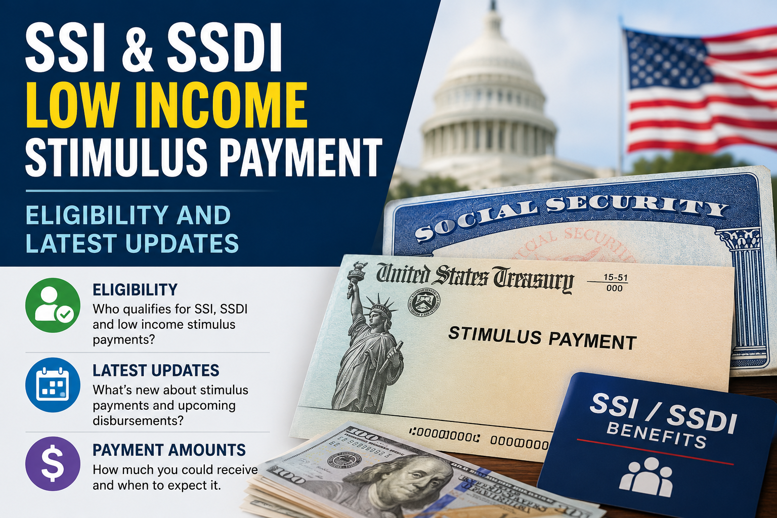 SSI SSDI Low Income Stimulus Payment: Eligibility and Latest Updates