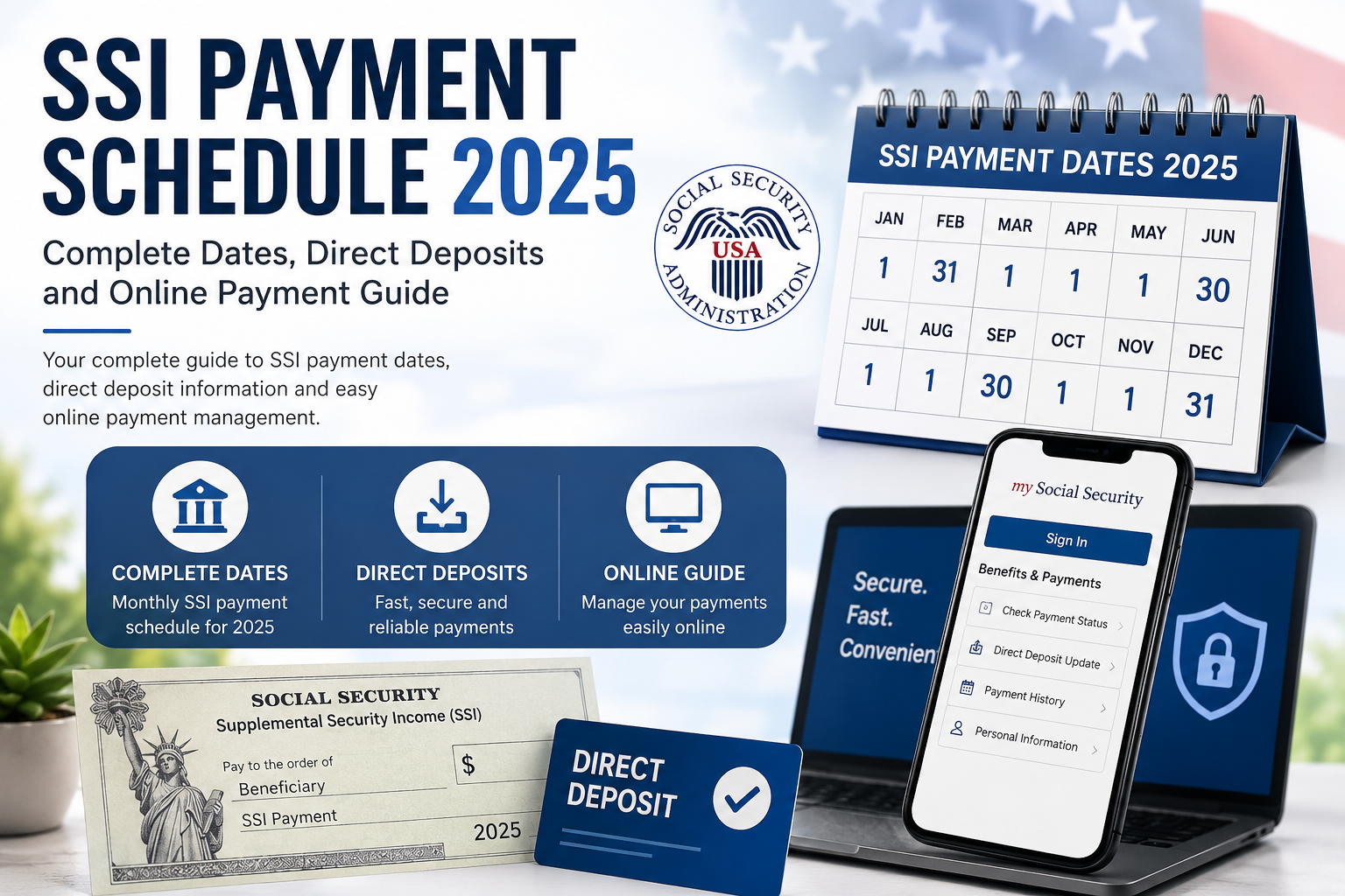 SSI Payment Schedule 2025: Complete Dates, Direct Deposits and Online Payment Guide